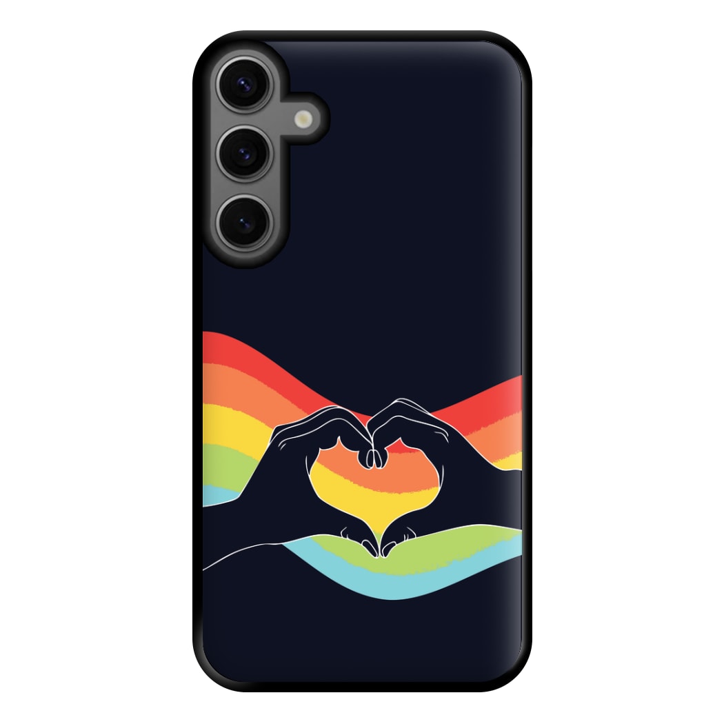 Rainbow Heart Phone Case for Galaxy S23FE