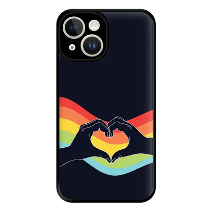 Rainbow Heart Phone Case for iPhone 14