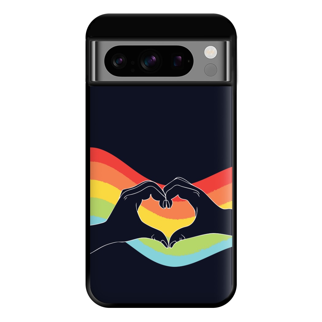 Rainbow Heart Phone Case for Google Pixel 8 Pro