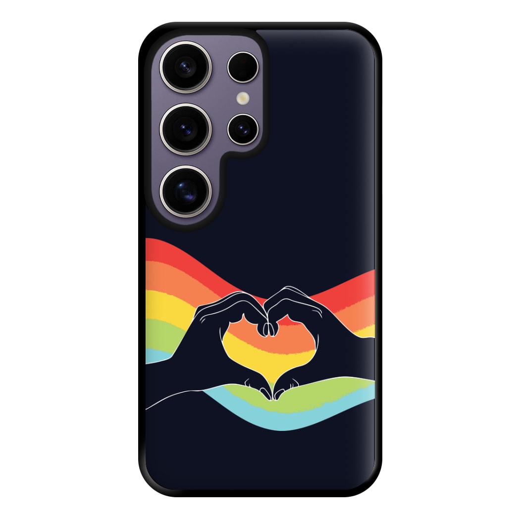 Rainbow Heart Phone Case for Galaxy S25 Ultra