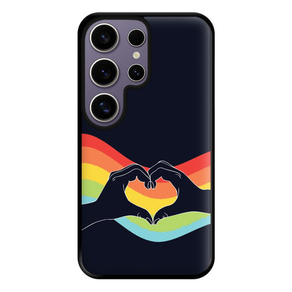 Rainbow Heart Phone Case for Galaxy S25 Ultra