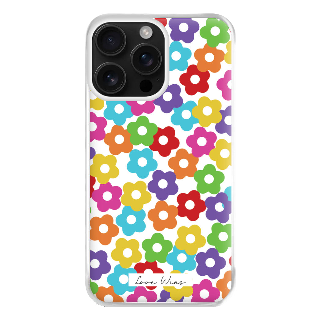 Rainbow Flowers Phone Case