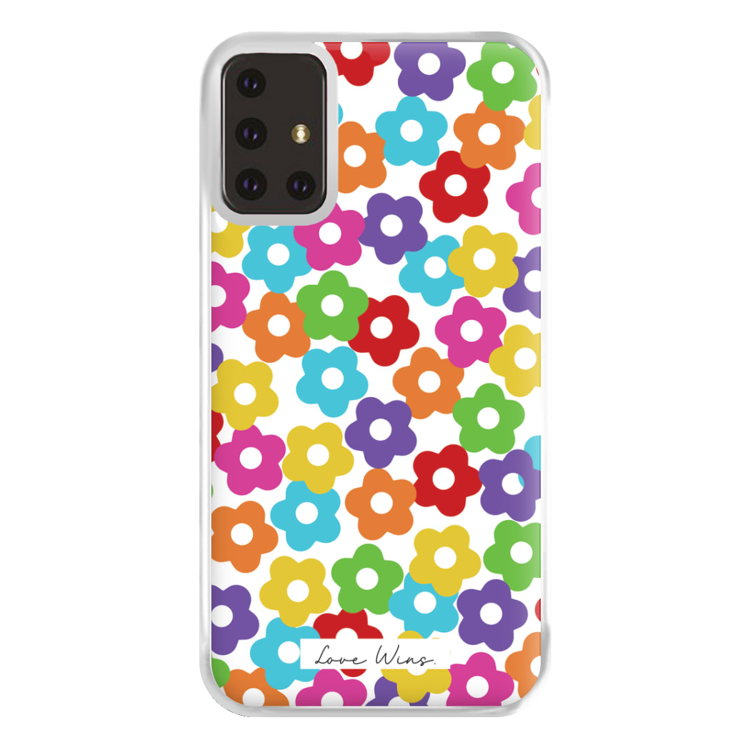 Rainbow Flowers Phone Case for Galaxy A71