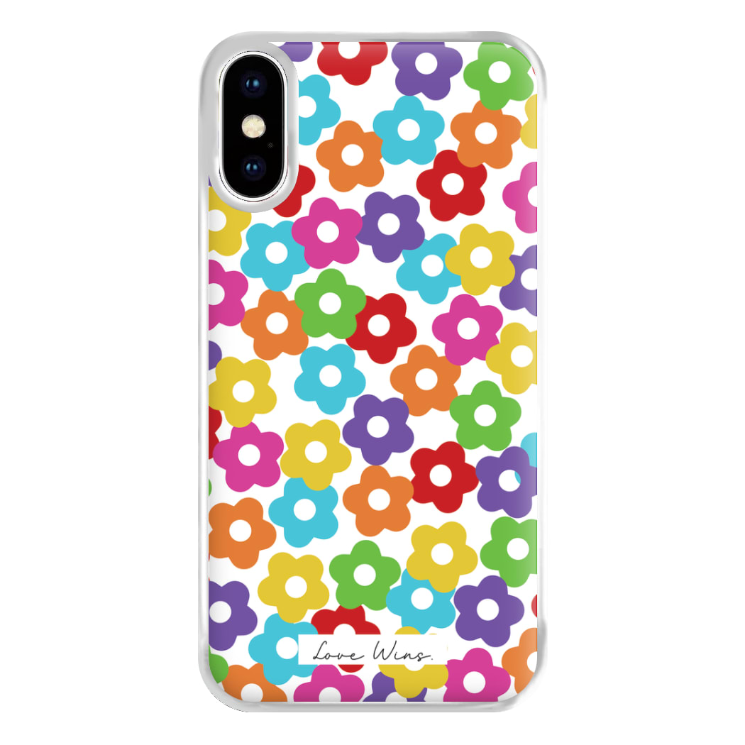 Rainbow Flowers Phone Case for iPhone XS Max