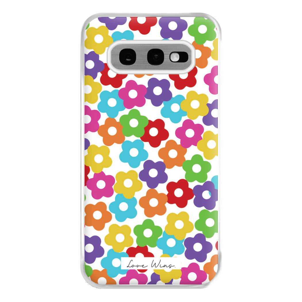 Rainbow Flowers Phone Case for Galaxy S10e