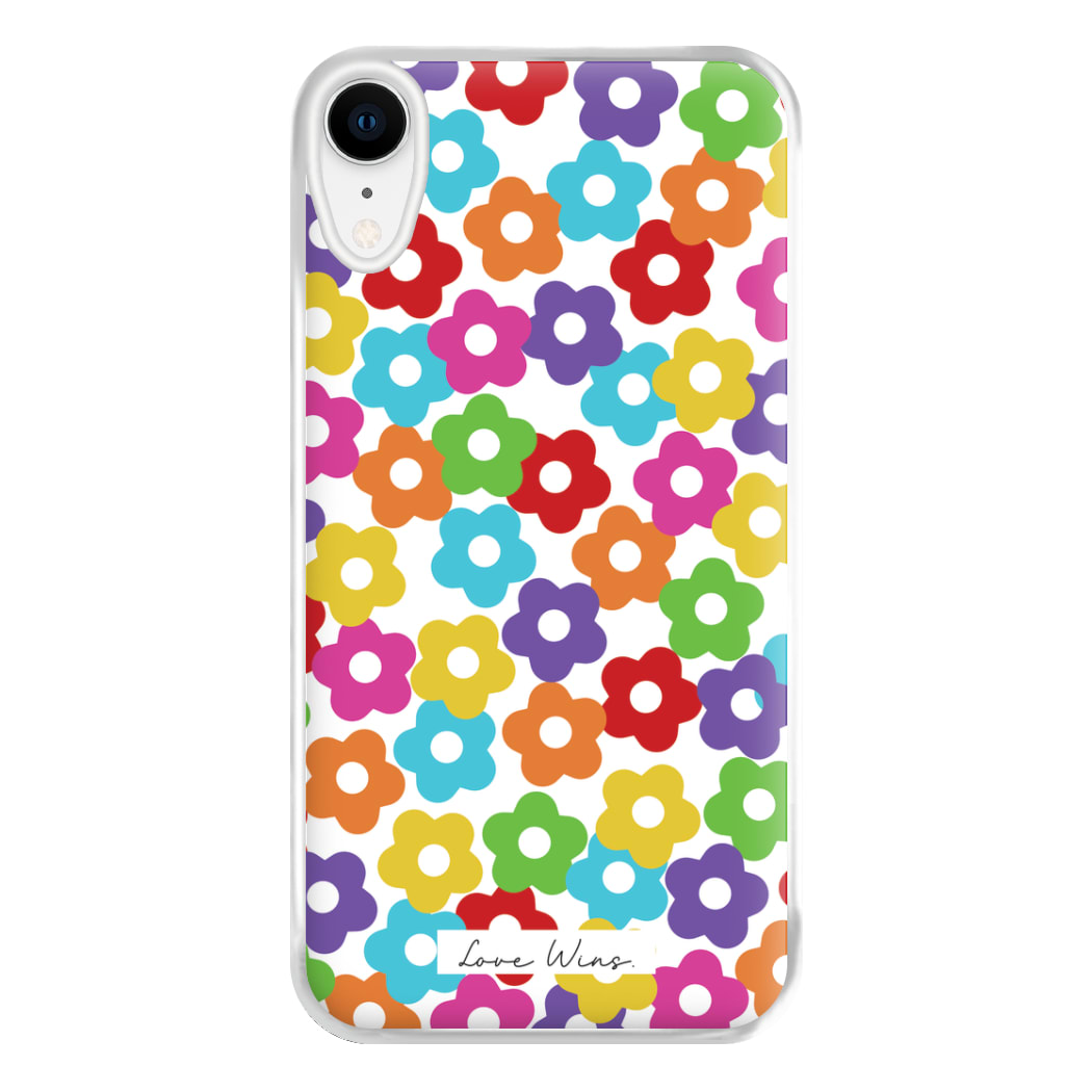 Rainbow Flowers Phone Case for iPhone XR