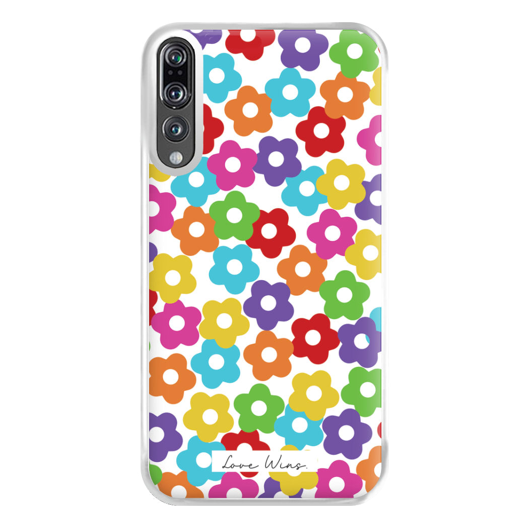 Rainbow Flowers Phone Case for Huawei P20 Pro