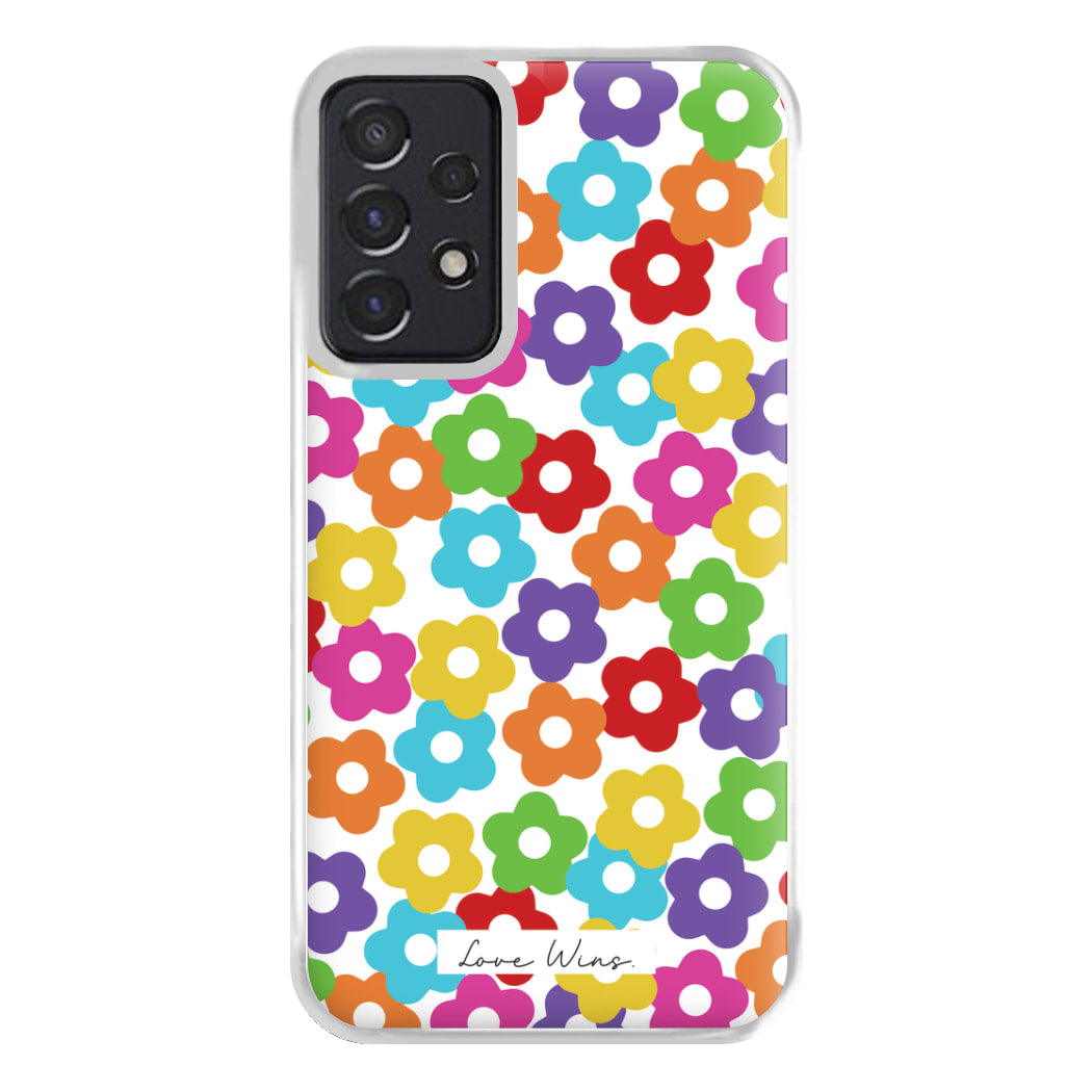 Rainbow Flowers Phone Case for Galaxy A52 / A52s