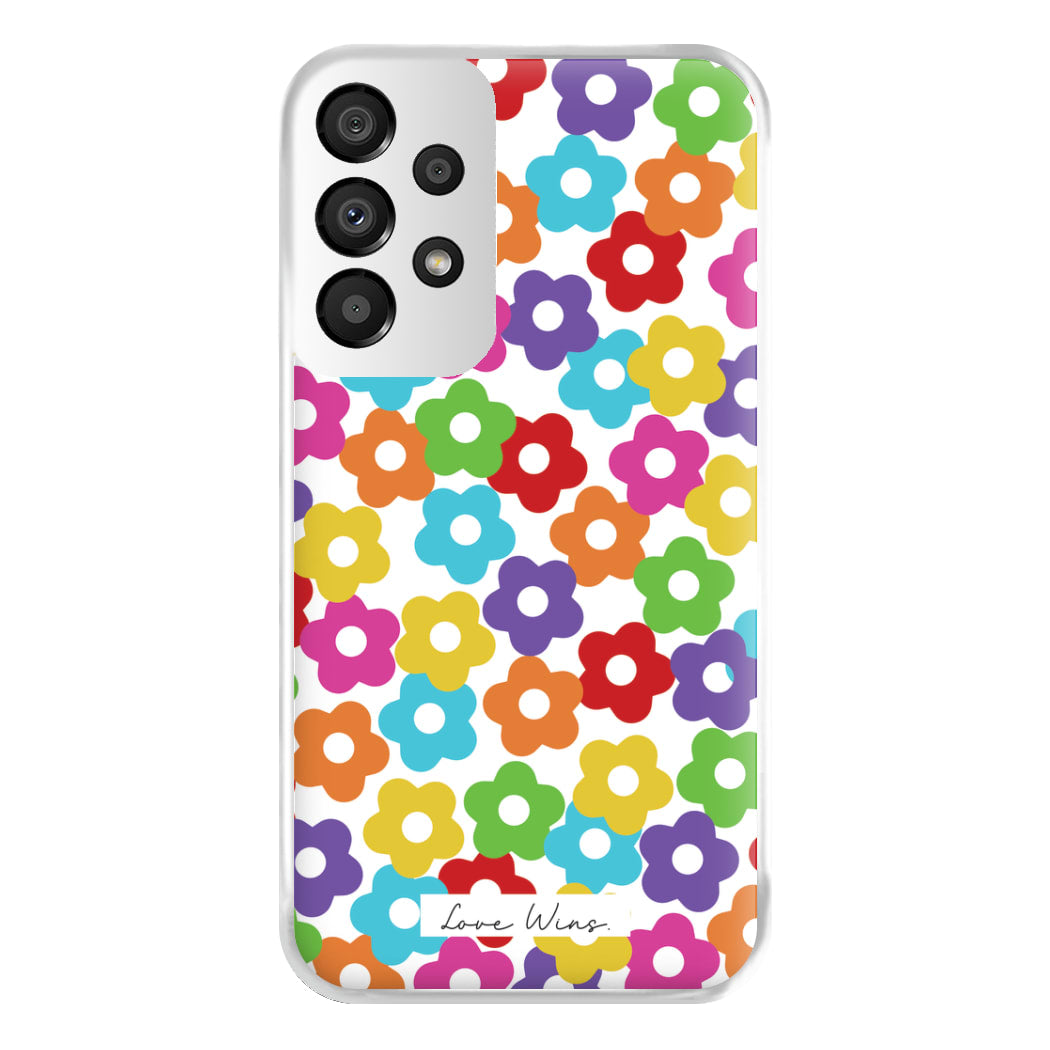 Rainbow Flowers Phone Case for Galaxy A33