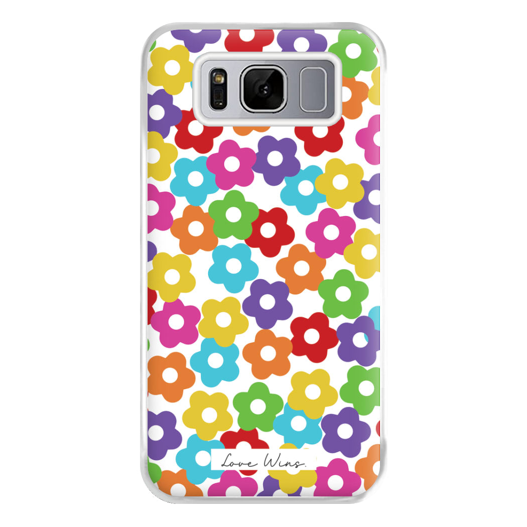 Rainbow Flowers Phone Case for Galaxy S8 Plus