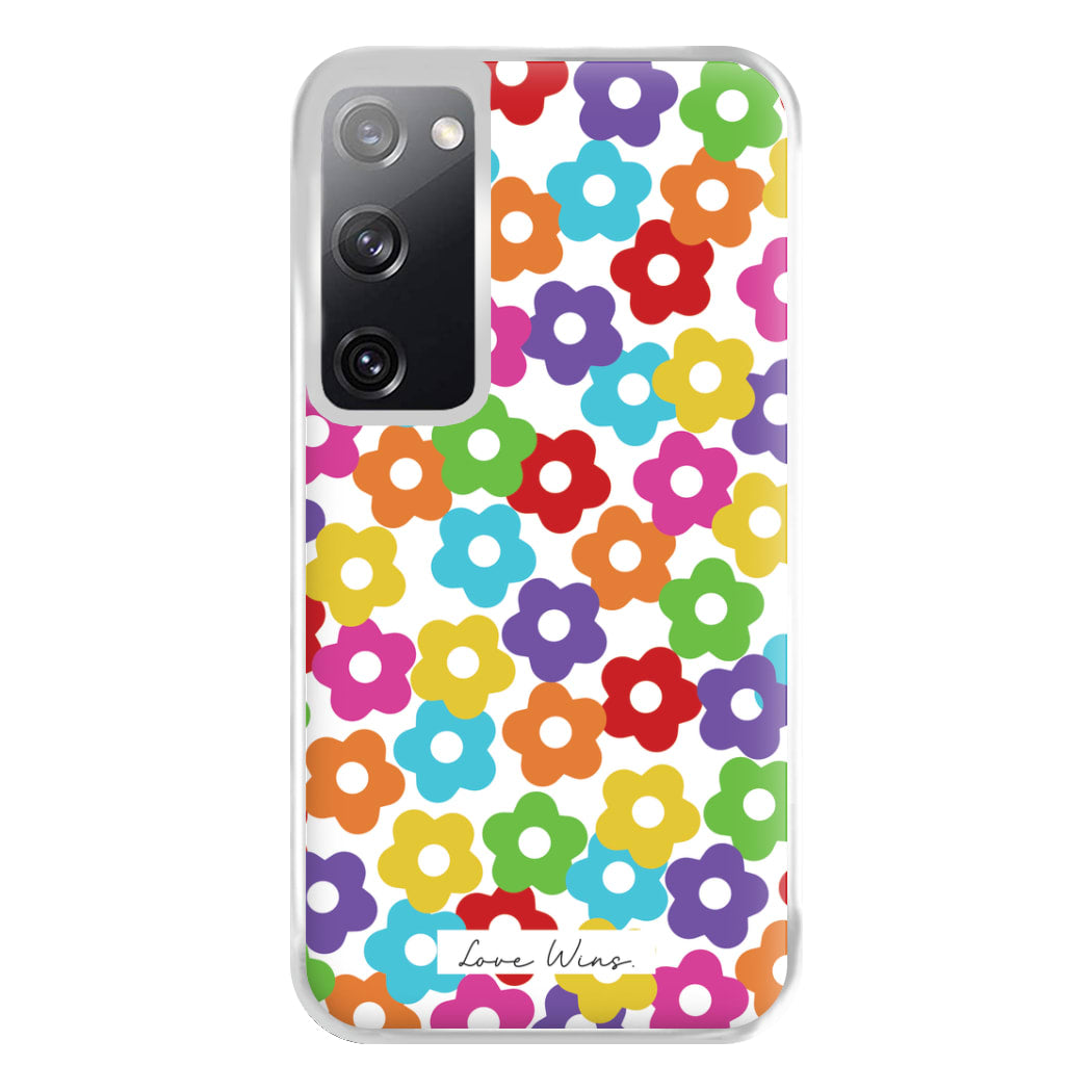 Rainbow Flowers Phone Case for Galaxy S20