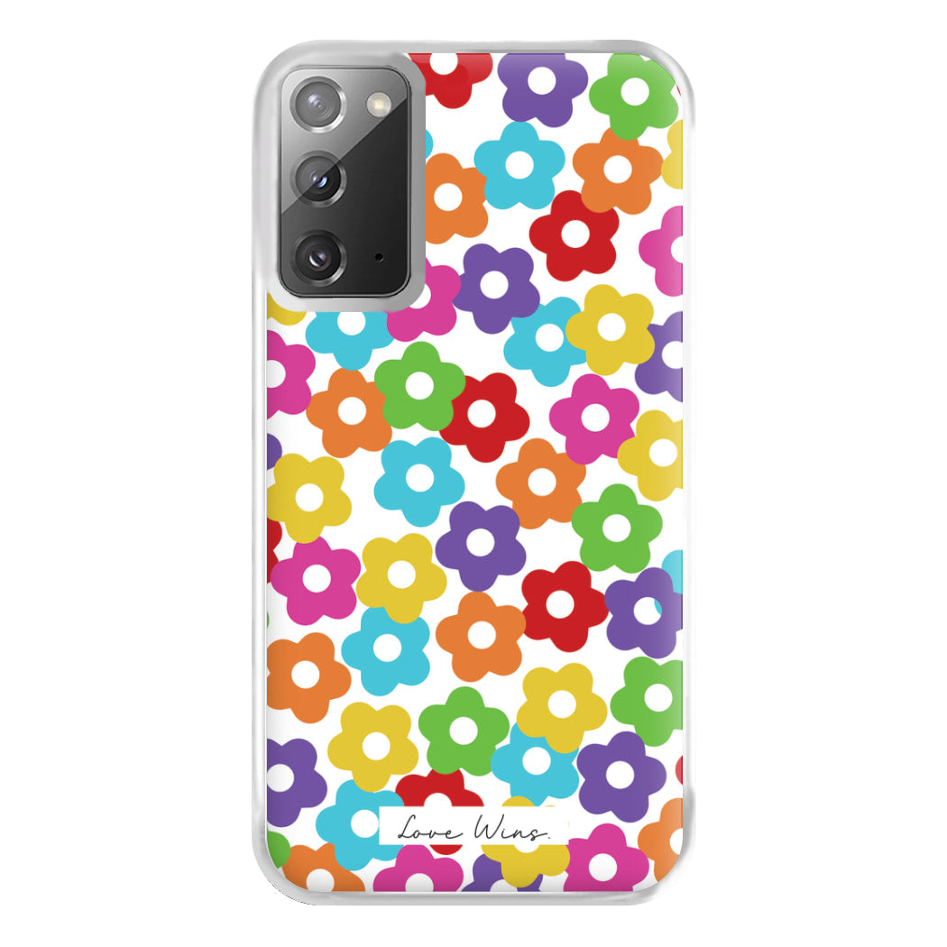 Rainbow Flowers Phone Case for Galaxy Note 20 Ultra