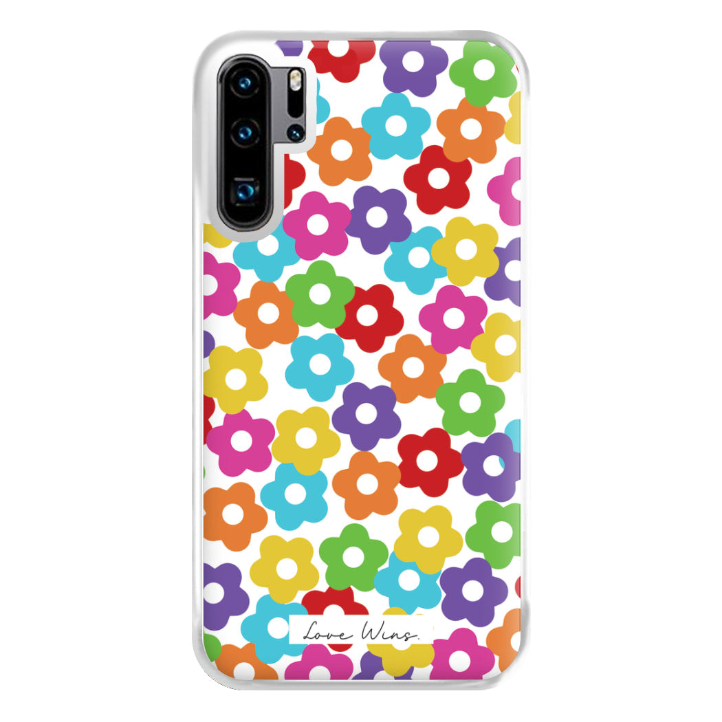 Rainbow Flowers Phone Case for Huawei P30 Pro