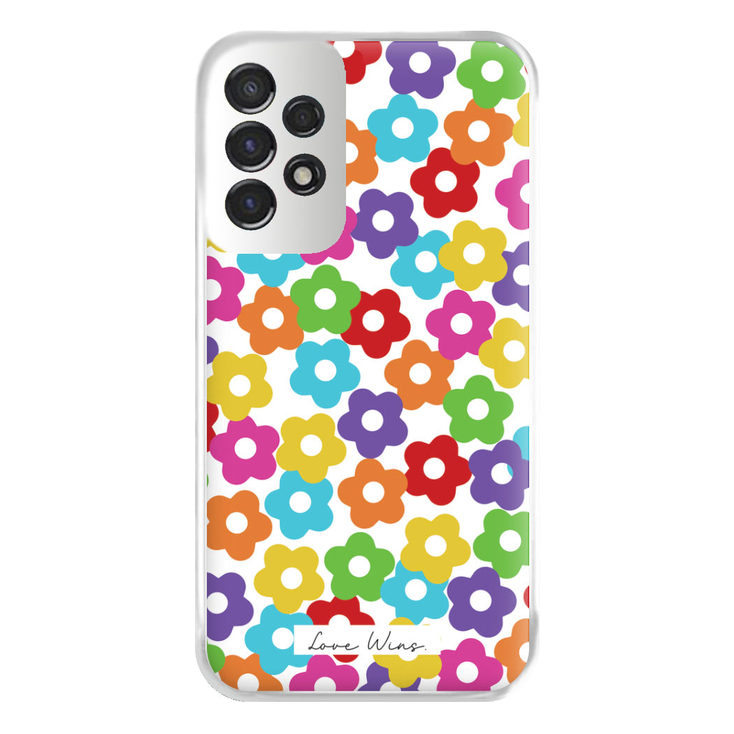 Rainbow Flowers Phone Case for Galaxy A53