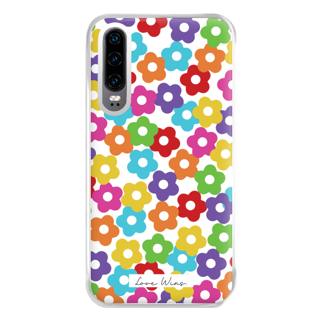 Rainbow Flowers Phone Case for Huawei P30