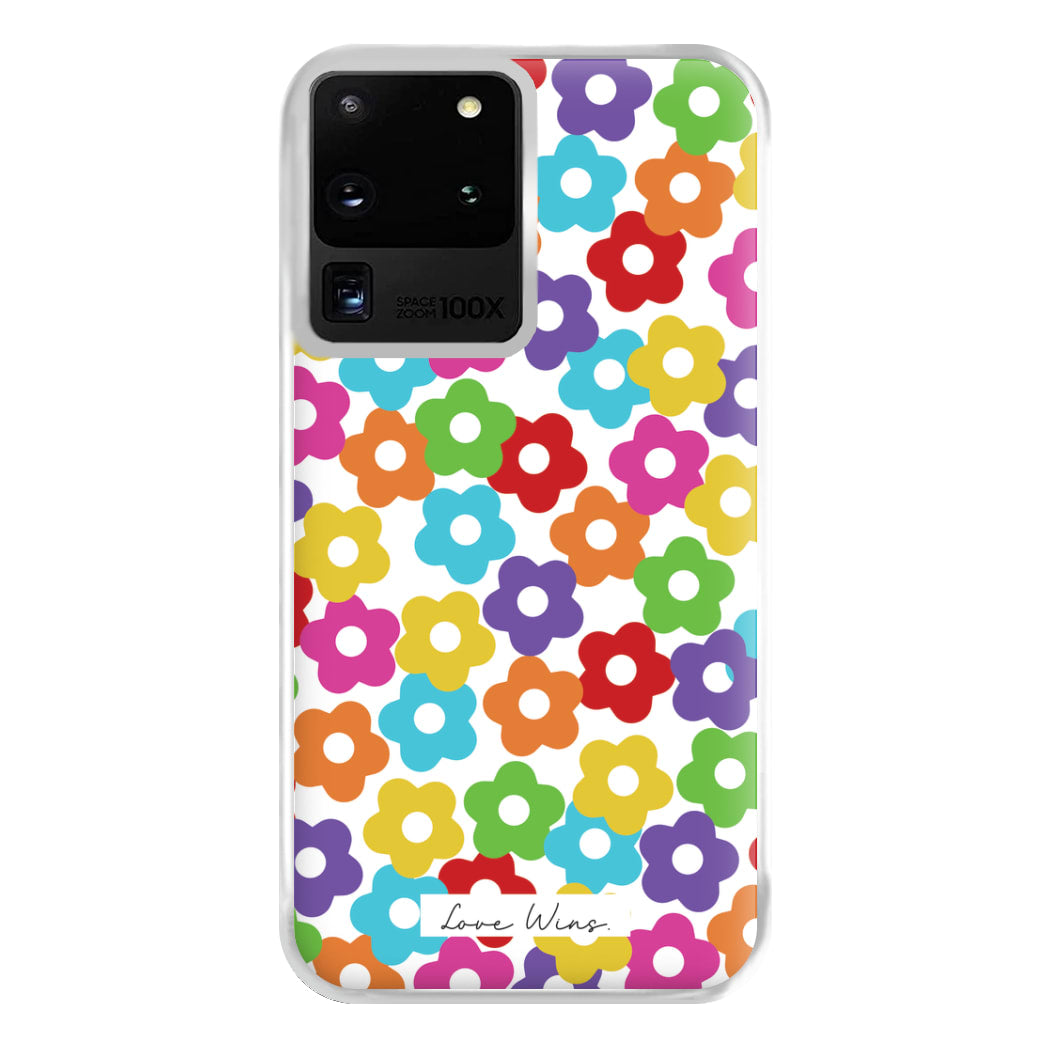 Rainbow Flowers Phone Case for Galaxy S20 Ultra