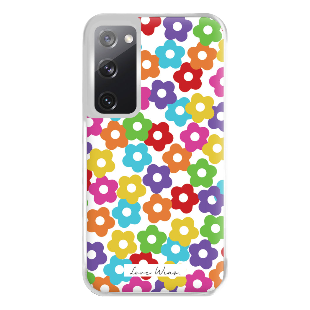 Rainbow Flowers Phone Case for Galaxy S20FE