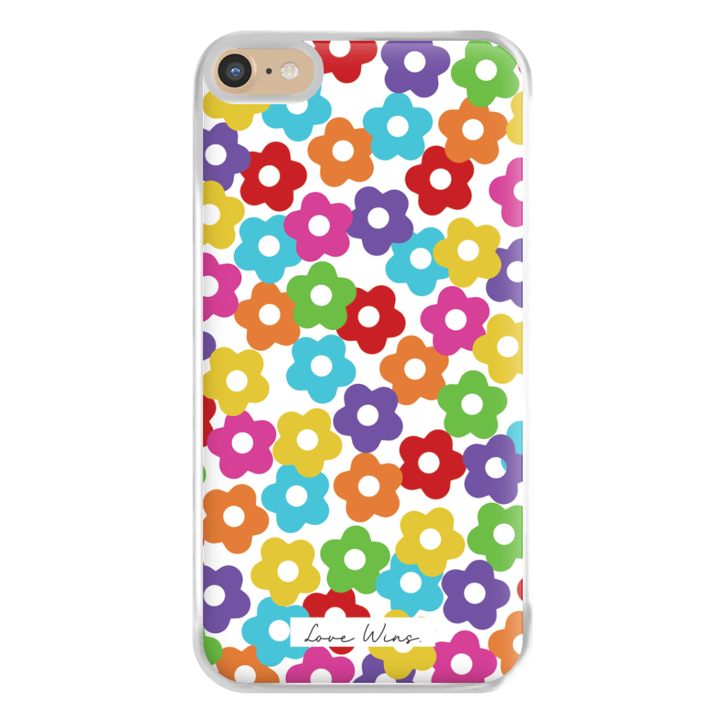 Rainbow Flowers Phone Case for iPhone 6 Plus / 7 Plus / 8 Plus