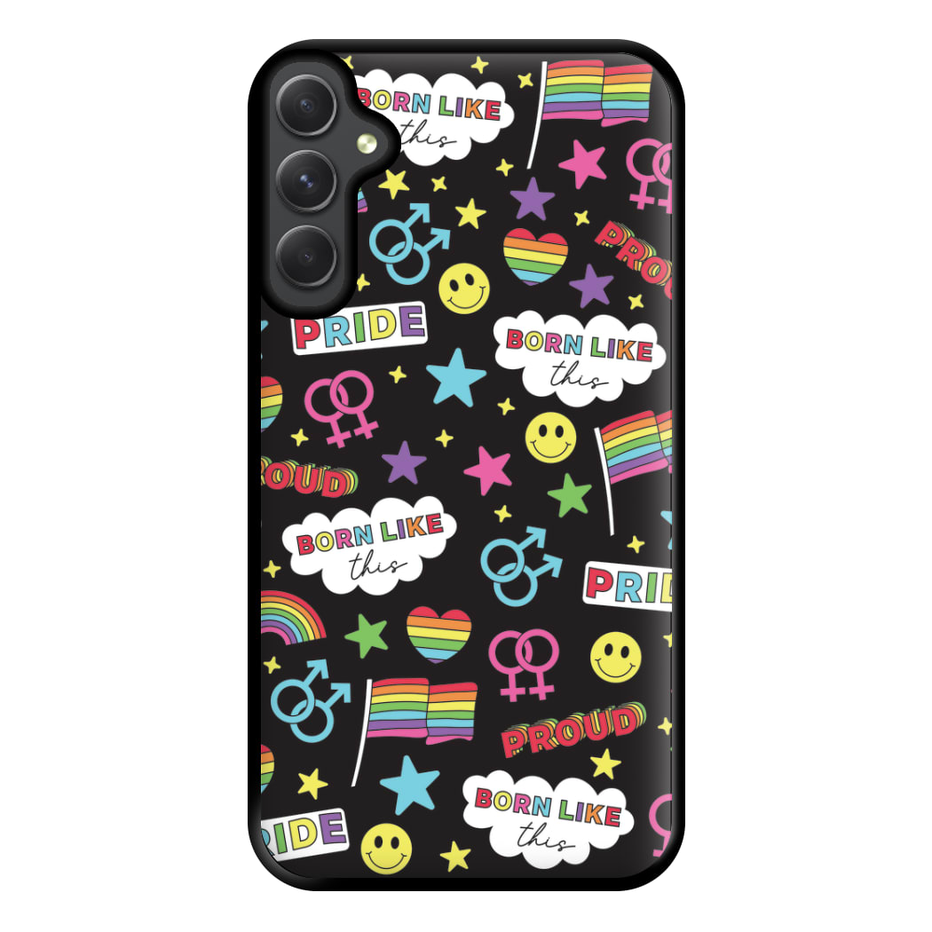 Dark Pride Stickers Phone Case for Galaxy A54