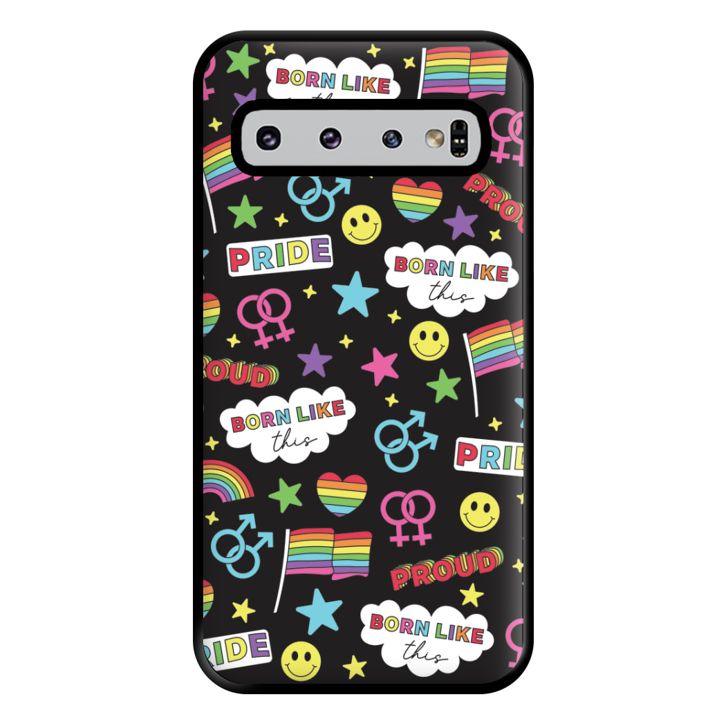 Dark Pride Stickers Phone Case for Galaxy S10 Plus