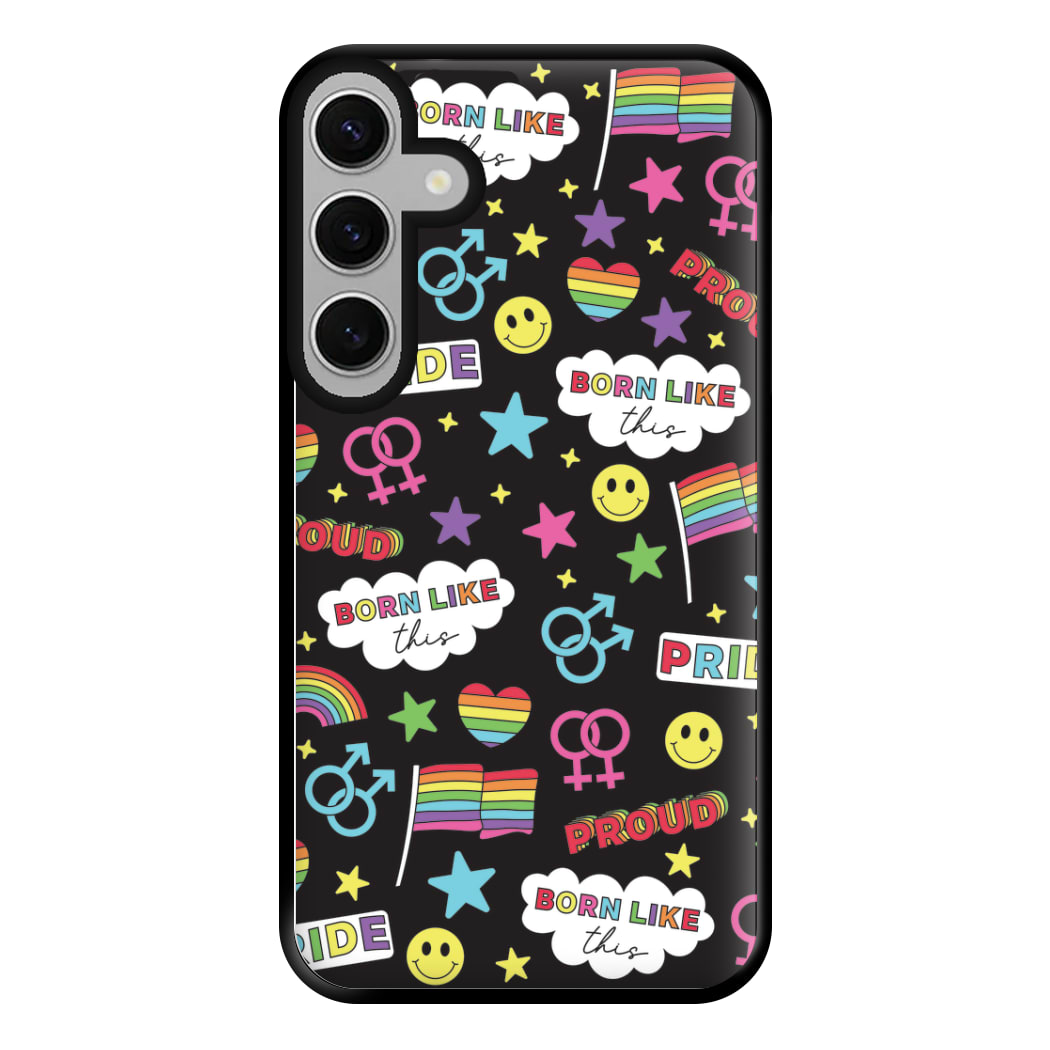 Dark Pride Stickers Phone Case for Galaxy S24FE