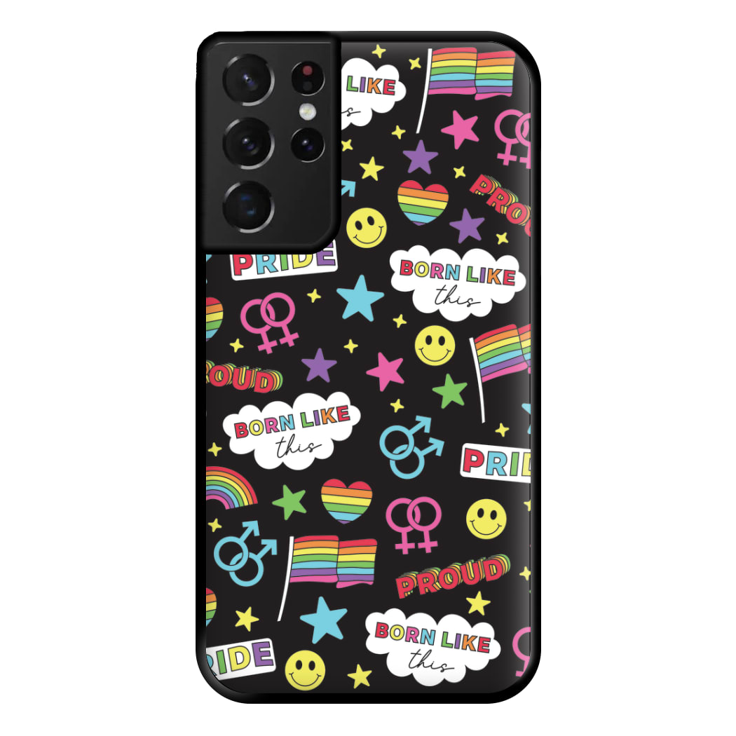 Dark Pride Stickers Phone Case for Galaxy S21 Ultra