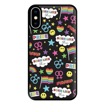 Dark Pride Stickers Phone Case for iPhone XS Max