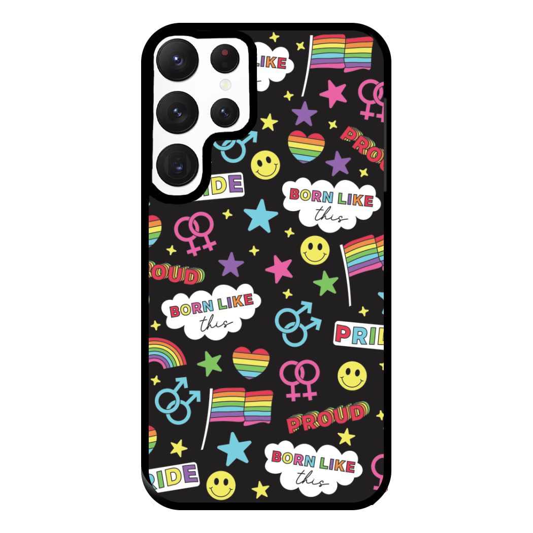 Dark Pride Stickers Phone Case for Galaxy S22 Ultra