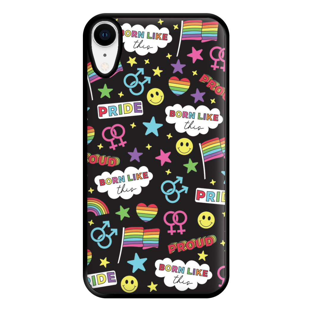 Dark Pride Stickers Phone Case for iPhone XR