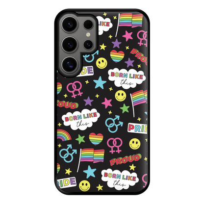 Dark Pride Stickers Phone Case for Galaxy S24 Ultra