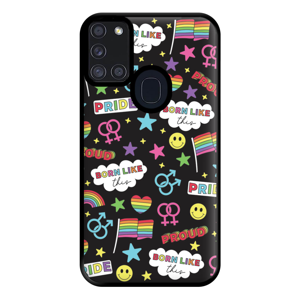 Dark Pride Stickers Phone Case for Galaxy A21s