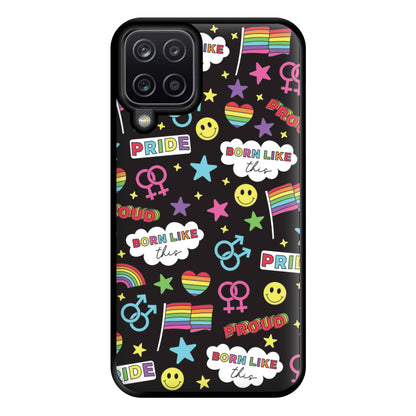 Dark Pride Stickers Phone Case for Galaxy A12