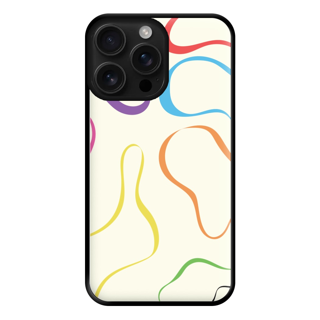 Rainbow Ribbons Phone Case for iPhone 16 Pro Max