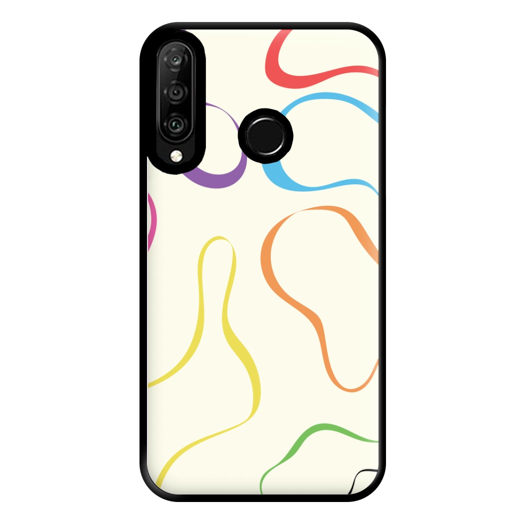 Rainbow Ribbons Phone Case for Huawei P30 Lite