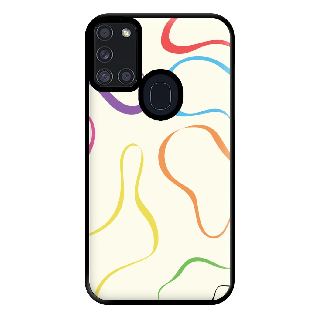 Rainbow Ribbons Phone Case for Galaxy A21s