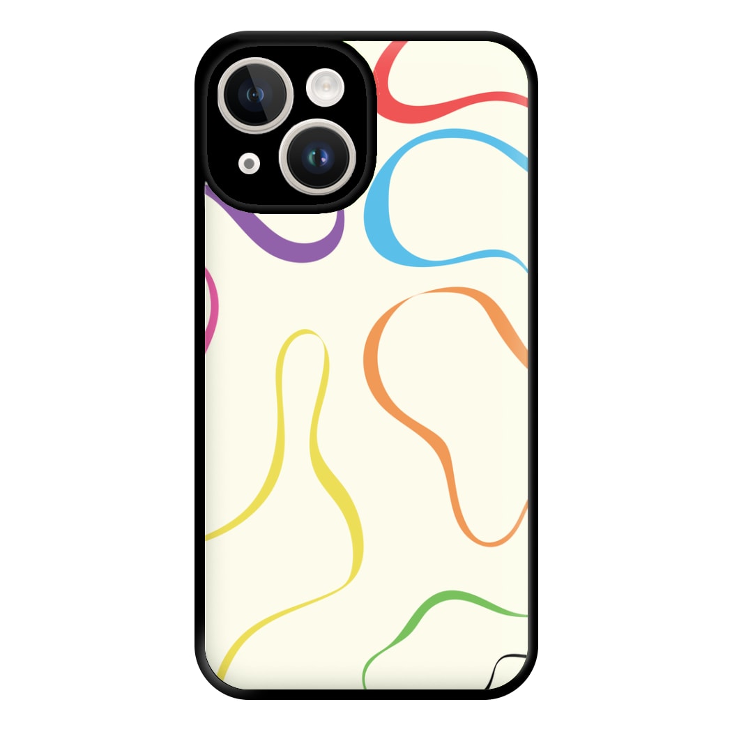 Rainbow Ribbons Phone Case for iPhone 14