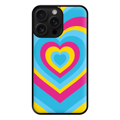 Pansexual Pride Heart Phone Case for iPhone 16 Pro Max