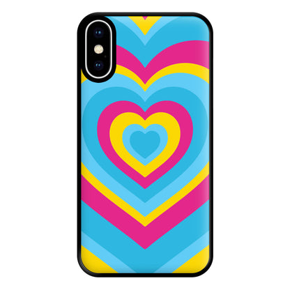 Pansexual Pride Heart Phone Case for iPhone XS Max