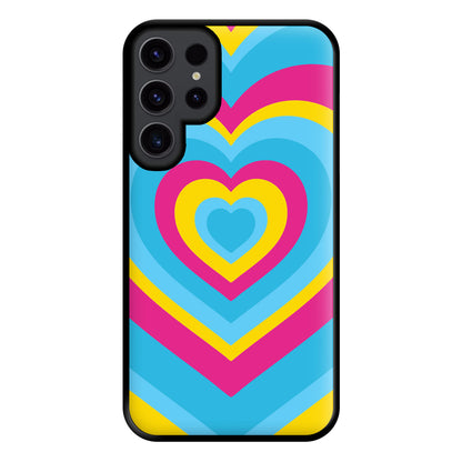 Pansexual Pride Heart Phone Case for Galaxy S23 Ultra