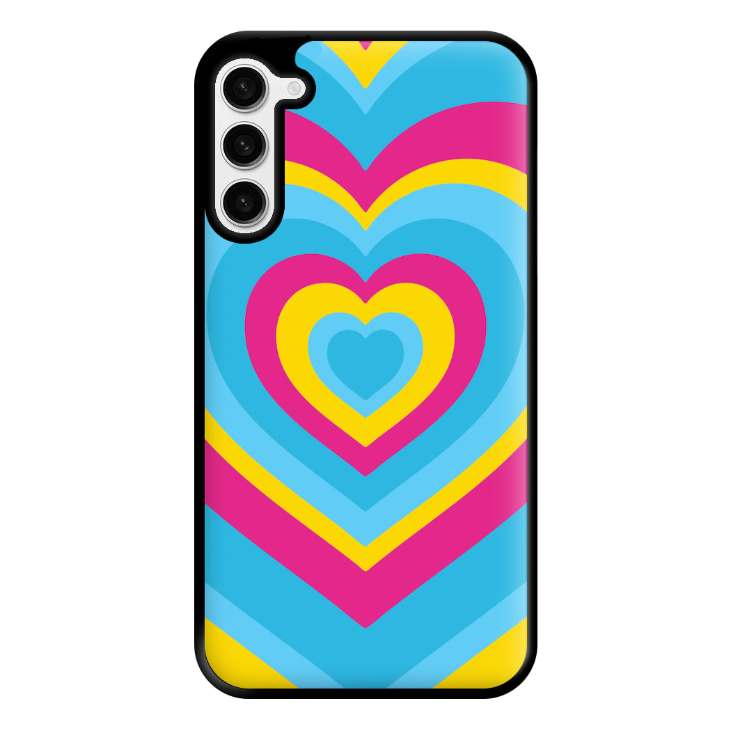 Pansexual Pride Heart Phone Case for Galaxy S23 Plus