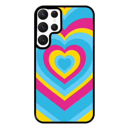 Pansexual Pride Heart Phone Case for Galaxy S22 Ultra