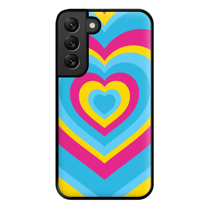 Pansexual Pride Heart Phone Case for Galaxy S22 Plus