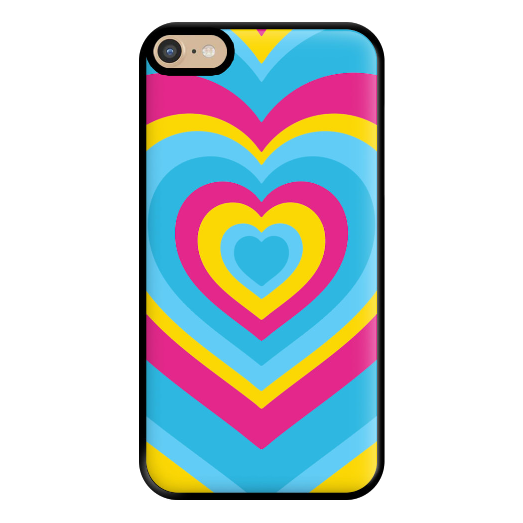 Pansexual Pride Heart Phone Case for iPhone 6 Plus / 7 Plus / 8 Plus