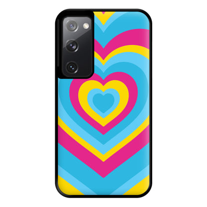 Pansexual Pride Heart Phone Case for Galaxy S20FE