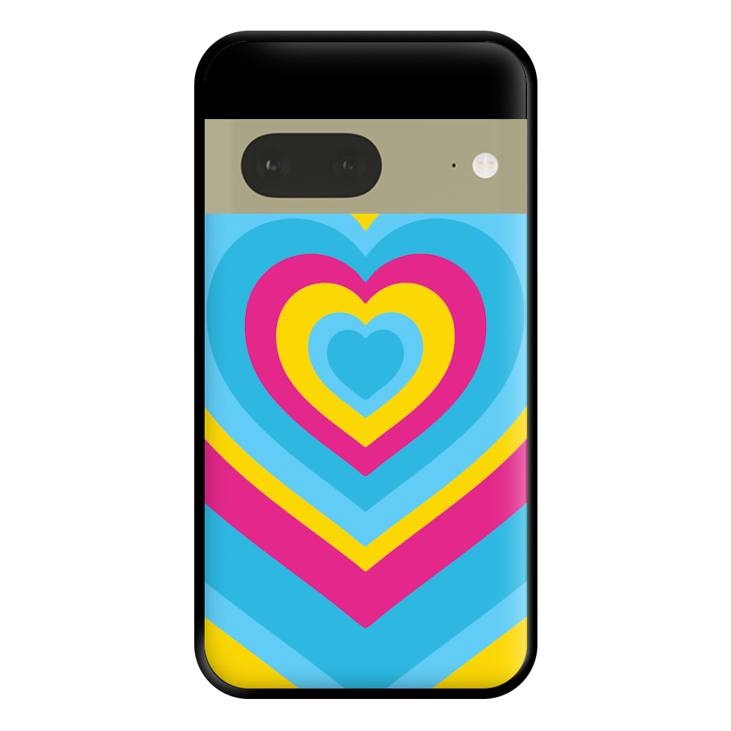 Pansexual Pride Heart Phone Case for Google Pixel 7a