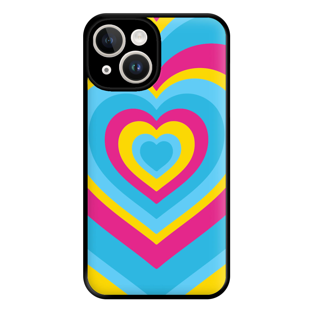 Pansexual Pride Heart Phone Case for iPhone 14