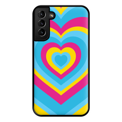 Pansexual Pride Heart Phone Case for Galaxy S21 Plus