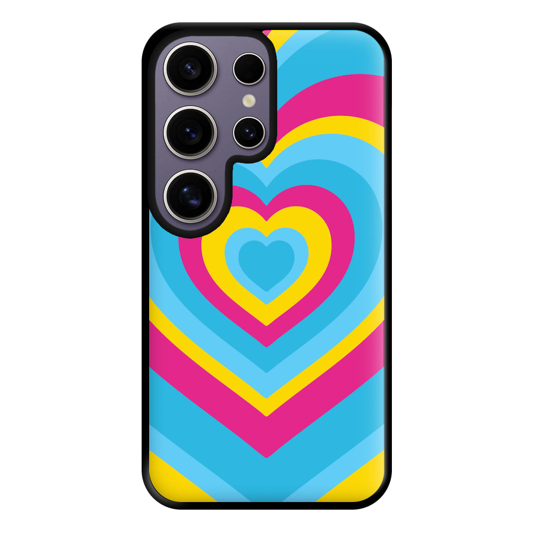 Pansexual Pride Heart Phone Case for Galaxy S25 Ultra