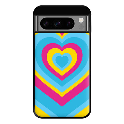 Pansexual Pride Heart Phone Case for Google Pixel 8 Pro