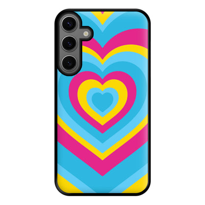 Pansexual Pride Heart Phone Case for Galaxy S23FE